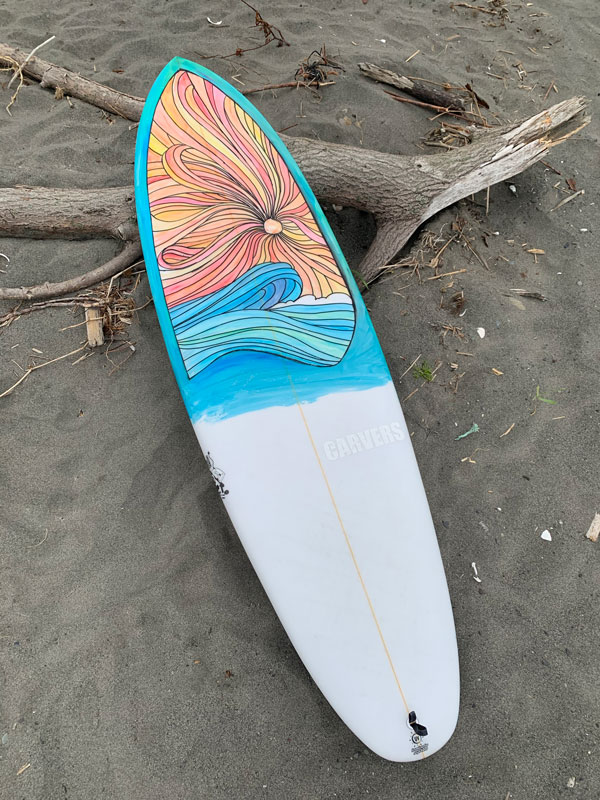 carvers surfboard