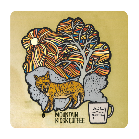 mountain kiosk coffee sticker